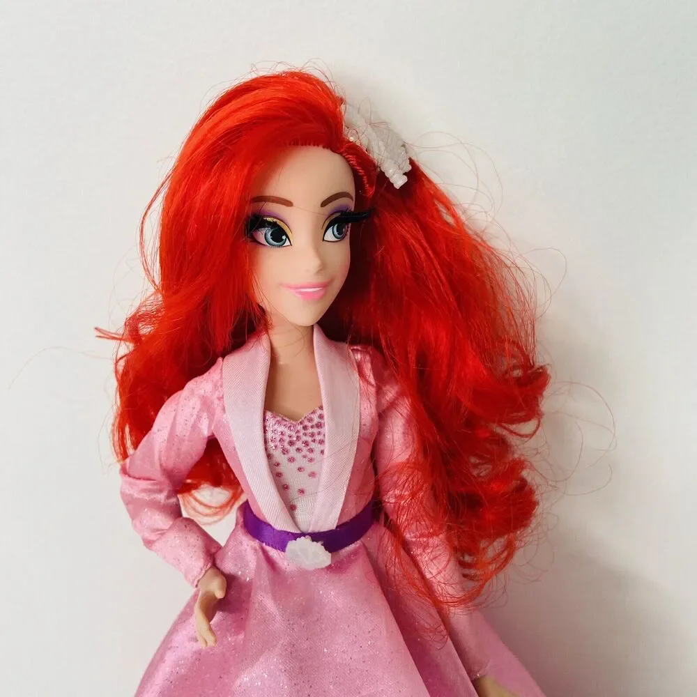 Disney Princess Ariel Belle Style Series Doll Lot 2 Set Eyelashes Shoes Mermaid